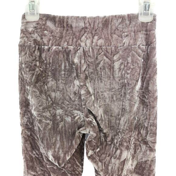Rainbow Velvet Skinny Stretch Pants Crinkle Mauve Size Small - Picture 6 of 7